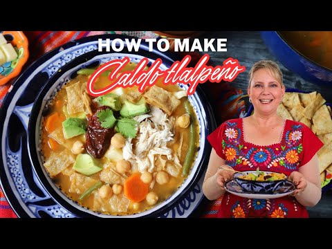 Caldo Tlalpeno Recipe ┃Chipotle Mexican Chicken Soup