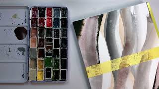🌧️ Relaxing Abstract Watercolor Painting & Music 🕊 6-minute Meditative Painting