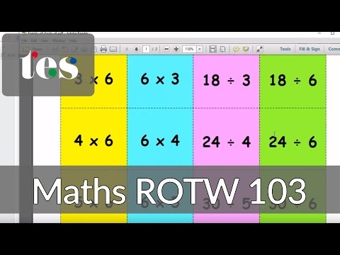 Maths ROTW 103 - Family of Facts