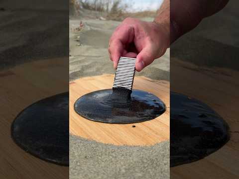 Magnetic Slime Made from Sand — Using Just a Magnet! 🧲