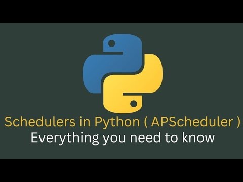 Python Scheduler Library Aps Scheduler Schedule A Task In Python Tutorial 1