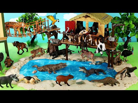 Fun Dioramas and Learn Animal Names with Wild Animal Figurines