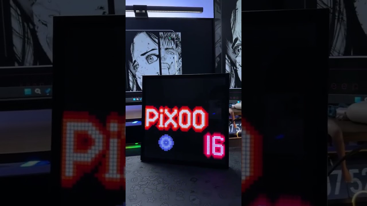 Divoom Pixoo-64 WiFi Pixel Art Display With A 64x64 LED Panel# Gaming Desk Accessories