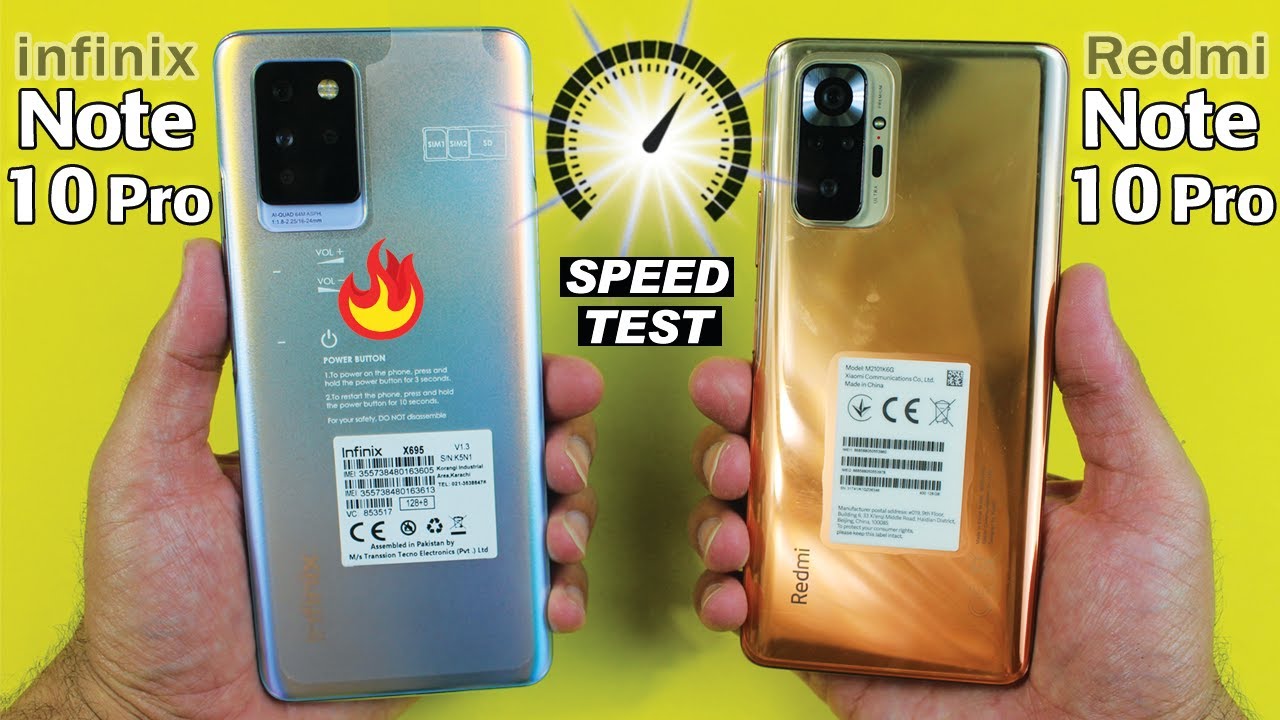 infinix Note 10 Pro vs Redmi Note 10 Pro - Speed Test & Rendering Test⚡