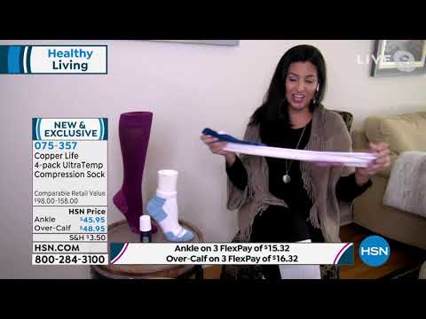 Copper Life 4pack UltraTemp OvertheCalf Compression Socks