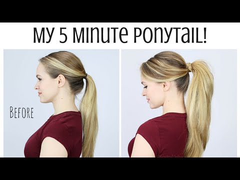 Super cute 5 minute ponytail tutorial