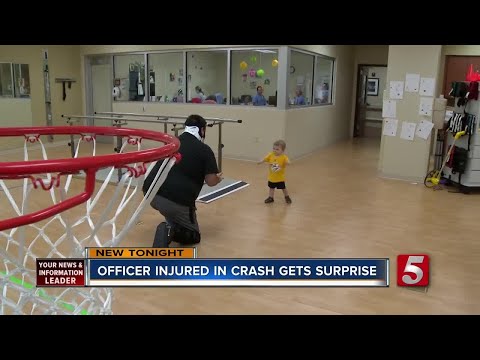 Nashville Preds' Gnash Surprises Injured Officer