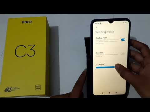 how to enable disable reading Poco c3, reading mode on off kaise kare