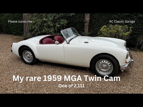 My rare 1959 MG MGA Twin Cam roadster - startup drive and walk around #mg #mga