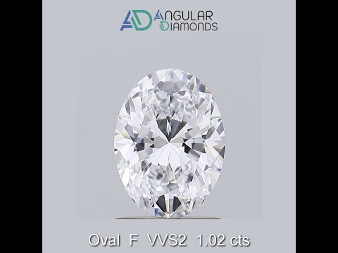 Oval F VVS2 1.02 Carat IGI CVD HPHT Lab Grown Created Diamonds