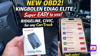 NEW OBD2! KINGBOLEN EDIAG ELITE Super EASY to use! RIDGELINE, CIVIC, for any Car/Truck fault codes!