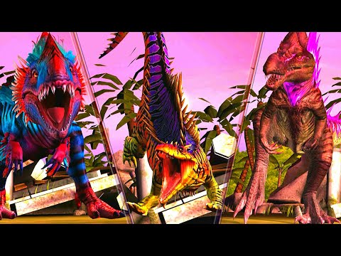 OSTAPOSAURUS VS YUDON VS CHROMASPINUS (JURASSIC WORLD).