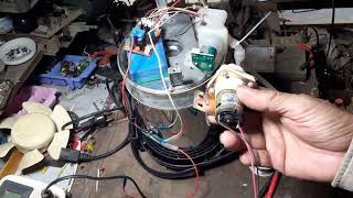 @ chế bơm nước bình thủy điện , khi dây ủ bi đứt mất điện 12v