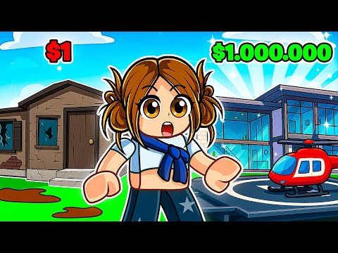1 DOLARLIK FAKİR EV 1 MİLYON DOLARLIK ZENGİN EV SAHİBİ OLDUM💥ROBLOX BROOKHAVEN🏡RP