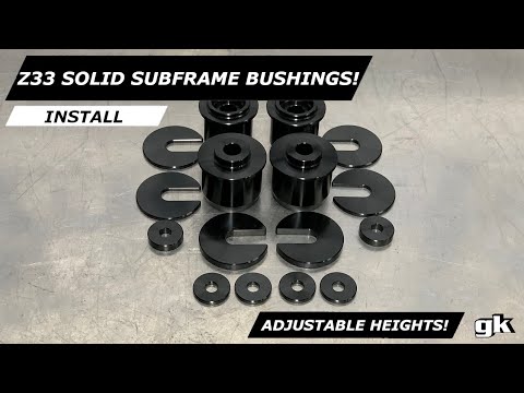 Gktech Z33 350z V35 G35 Solid Rear  Subframe Bushings - Install