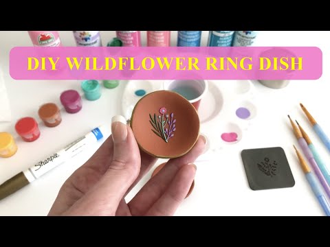 DIY Wildflower Ring Dish, DIY Polymer Clay Jewelry Holder