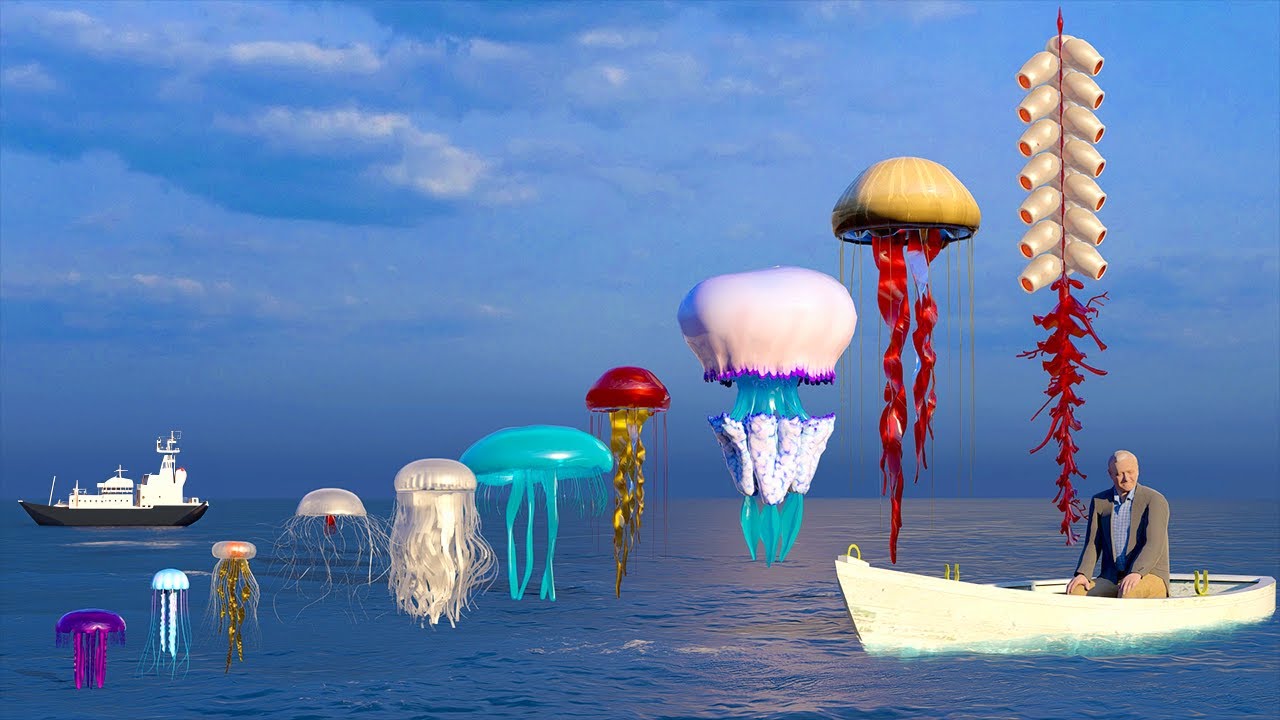 Jellyfish Size Comparison | 3D