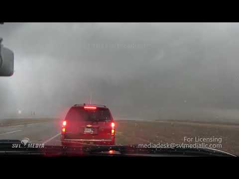 Happy, Texas - Chasers Hit By Anticyclonic Satellite Tornado - March 13th, 2021