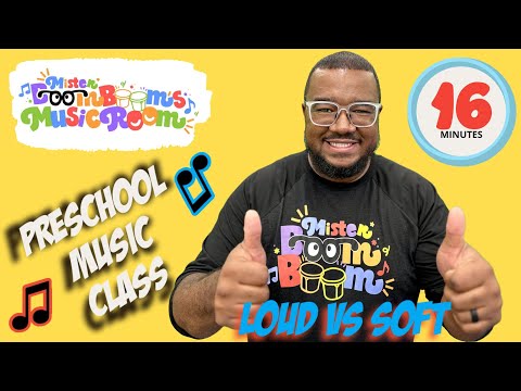 Loud & Soft & Counting Songs Lesson for Preschool Kindergarten Music Class with Mister Boom Boom