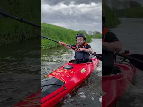 Kayaking is fun, he said 😂😅 #waterfall #nature