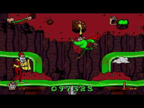 Boogerman - Sega Genesis/Mega Drive - Level 2: The Pits 1, 2, 3 & 4 - 100%