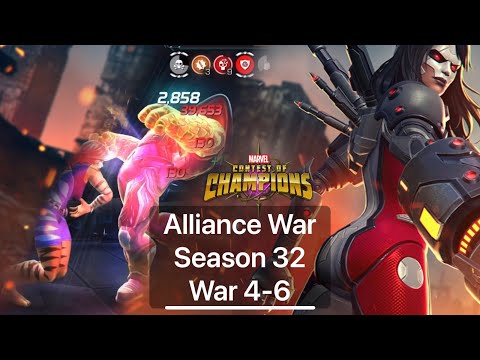 3 Wars in one Vid! MCOC AW S32 War 4-6 vs X-K9, Legion and Matrix