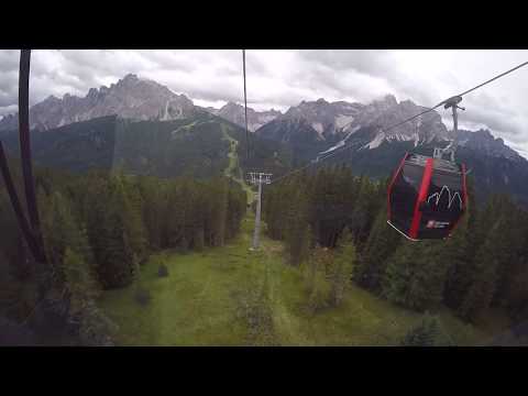 Discesa integrale cabinovia Leitner "Tre Cime / Drei Zinnen"; Moso (Bz) 26/7/2017 (gondola lift)