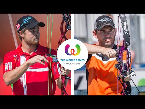 Stephan Hansen v Peter Elzinga – compound men's semifinal | Wroclaw 2017 World Games