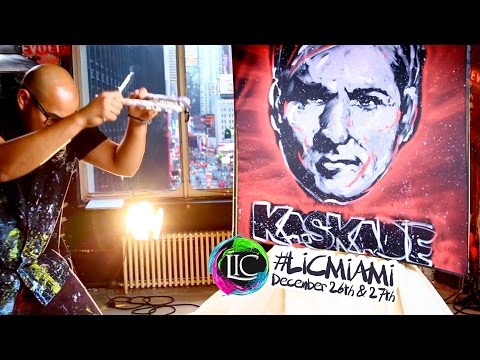 2014 LIC MIAMI FESTIVAL - Kaskade Announcement (Live Painting by David Garibaldi)