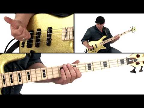 Bass Guitar Lesson - Driving Rock Groove - Andy Irvine