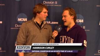 Harrison Curley, Kenyon - 400 IM Men&#39;s Champion (#d3swim)