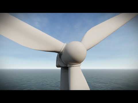Wind power generator 3d animation