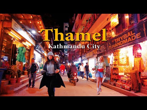 Friday Nightlife in Thamel, Kathmandu City | Most Touristic Place Kathmandu City | Travel Nepal 4K