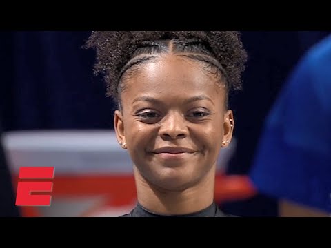 Trinity Thomas secures 'Gym Slam' with perfect 10.0 on vault! 🏅