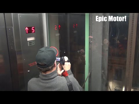 Epic Motor! Thyssenkrupp Hydraulic Elevator at the Bouche St Garage in Norfolk, VA
