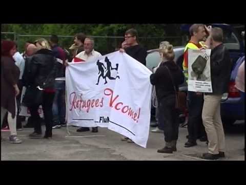 Solidaritätsbekundung am Asylheim in Hoyerswerda - ELSTERWELLE