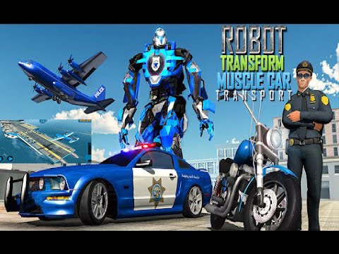US Police Robot Transform-Police Plane Transport | US Police  Robot Games:Plane  - Android Gameplay
