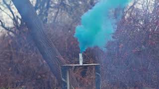 4k Blue Smoke Bomb (Slow-Mo)