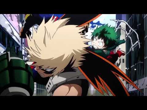 Deku punches Bakugou (Dub)