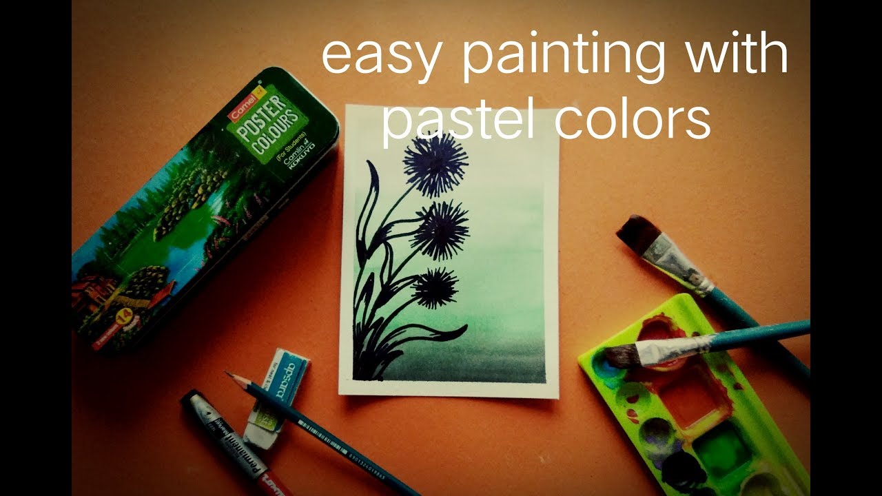 <h1 class=title>Flower painting with pastel colours background ||step by step||weekly creation</h1>