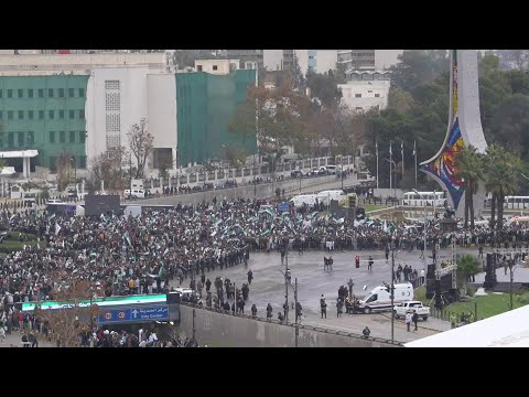 Video | Syrians gather in Damascus to celebrate one year since ouster of Bashar al-Assad | AFP