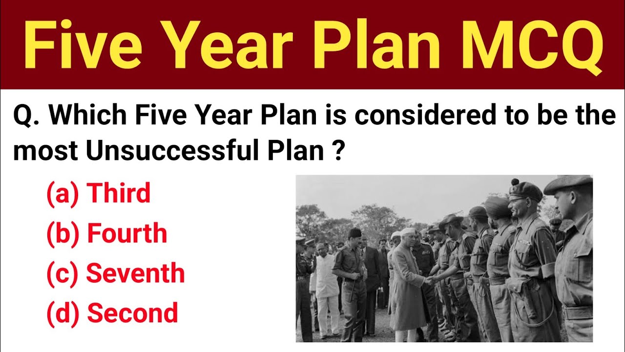 Five Year Plans Important MCQ Questions | Important Questions related to Five Year Plan for all Exam