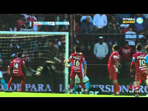 GOL DE ORTIZ - ARGENTINOS 0 RACING 2 - FECHA 2 (12 08 2012)