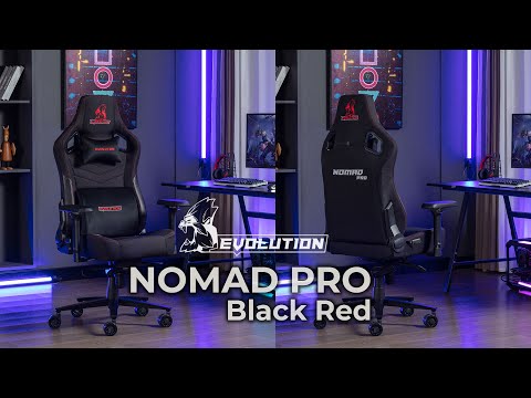 Игровое кресло Evolution Nomad PRO (черный/красный)