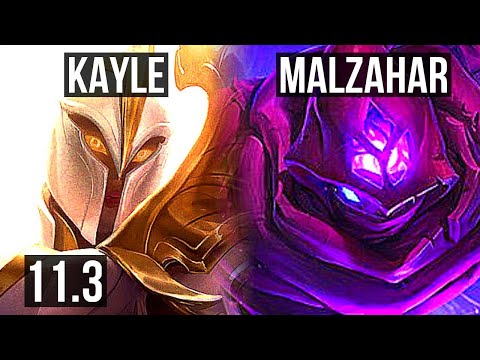 KAYLE vs MALZAHAR (MID) | 1200+ games, 800K mastery, Dominating | EUW Diamond | v11.3