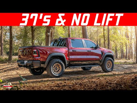 How To Fit 37 Inch Tall Tires on a Ram TRX & RHO with No Lift | Inside Line