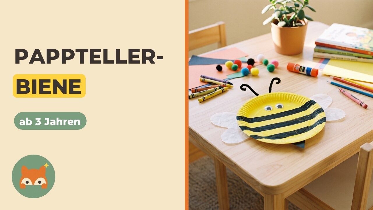 DIY Biene aus Pappteller