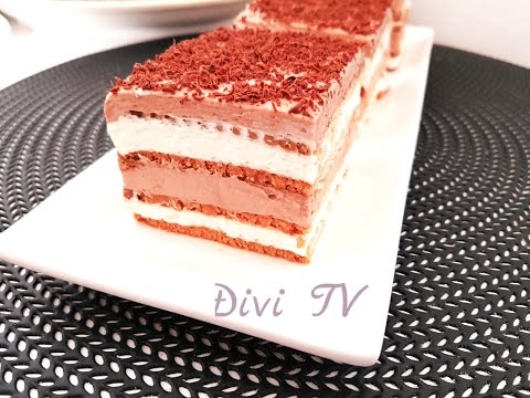 15 min No Bake Mascarpone - Nutella Schnitten / No Bake Mascarpone - Nutella Cake