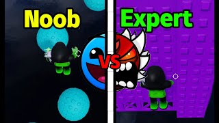 Noob VS Expert at Roblox obbies.