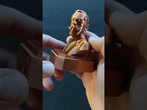 Coleção Busto Prudente De Morais Impressão 3d Acabamento Bronze
